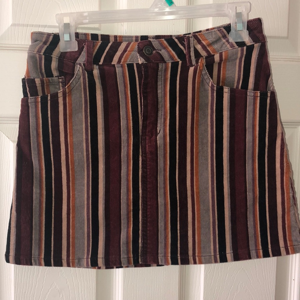 Corduroy Striped Skirt